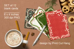 Festive Blank Greeting Cards Set of 12 PNG files Product Image 4