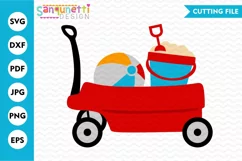 Summer beach wagon | kids beach svg Product Image 1