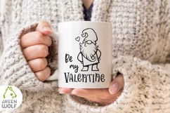 Valentines svg Valentine gnome svg Be my valentine svg dxf Product Image 3