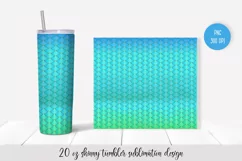 4 Mermaid Tumblers Sublimation Design. 20oz Skinny Tumbler Product Image 3