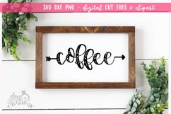 Coffee hand lettered - SVG - DXF - PNG Cut Files Product Image 2