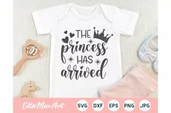 The princess has arrived SVG, Cute Baby Sayings SVG, Baby Product Image 1