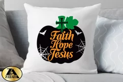 Halloween SVG Jesus SVG Pumpkin SVG Faith Hope Jesus Quotes Product Image 6