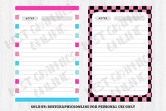 Printable Note Paper, Writing Papers Set, Notebook Pages Product Image 6