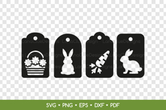 4 Easter Gift Tags SVG, Laser Cutting Tag Templates Product Image 2