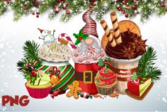 PNG Christmas Coffee, Sublimation Latte, Sublimation gnome Product Image 1