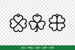 Shamrock Earrings SVG, St Patrick's Day Clover Laser Cut Product Image 2