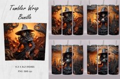 Halloween 3d Tumbler Wrap, witch 3d sublimation, tumbler Product Image 1