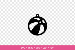 Summer Ball Earring SVG Laser Cut, Beach Jewelry Template Product Image 2