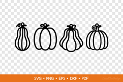 4 Pumpkin Earrings SVG Cut Files, Fall Jewelry Templates Product Image 2