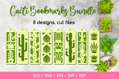 8 Cacti and Succulents Bookmarks SVG Bundle, Cactus Papercut Product Image 1