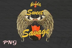 Kinda Sweet Savage png guitar rock music sublimation Product Image 1