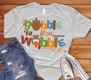 Thanksgiving svg Gobble til you wobble SVG Cut File Turkey Product Image 3