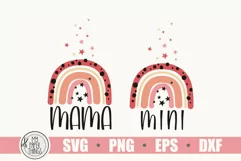 Mommy and me svg | Mama and Mini svg | Rainbow svg Product Image 2