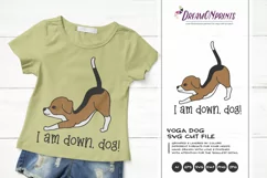 Yoga Dog SVG | Yoga Poses Down Dog | Beagle Illustration Product Image 1