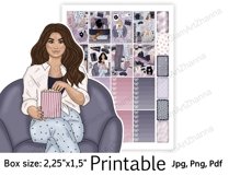 Movie Night Weekend Printable Sticker Box Size 2,25"x1,5" Product Image 4