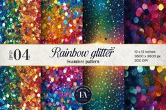 Rainbow glitter Bokeh Digital paper, Sparkle Pattern Product Image 1