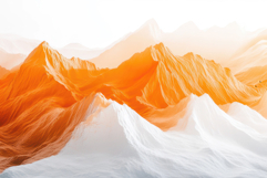 Abstract Orange White Mountain Background | Modern Landscape Product Image 1