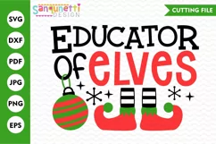 Educator of elves svg, Christmas teacher svg Product Image 1