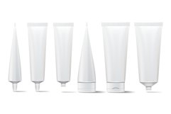 Cosmetic Tube Set. Vector Mock Up. Cosmetic, Cream Product Image 1