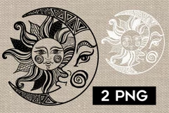 the moon and the sun mysticism png file sublimation Product Image 1