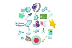 Novelty icons set, cartoon style Product Image 1