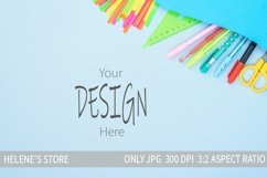 School Mockup Background| Stock Photo| Flat Lay| Homeschool Product Image 1