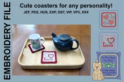 Valentine's Day Coasters - 4 x 4 and 5 x 7 Hoops Product Image 2