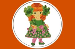 Red-haired Girl - PDF Cross Stitch Pattern Product Image 1