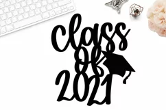 Class of 2021 svg, graduation cake topper svg, cake topper Product Image 1
