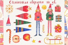 Christmas clipart, watercolor, Hand Painted, clip art Product Image 2