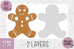 Gingerbread man Money card | Paper cutting | Money card SVG Product Image 3
