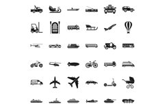 Great transport icons set, simple style Product Image 1