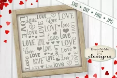 Lots of Love Valentine Subway SVG DXF Cut File Product Image 2