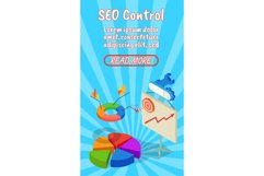 SEO control concept banner, comics isometric style Product Image 1