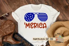 America sunglasses 'Merica svg CUT file July 4th flag svg Product Image 1