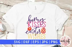 bunny kisses easter wishes - Easter SVG EPS DXF PNG Product Image 1