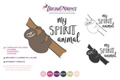 Sloth SVG - My Spirit Animal SVG Cut File Product Image 2