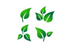 Green Leaves Logo Collection Design Product Image 1