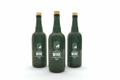 Wine Three Bottle Mockup Product Image 1