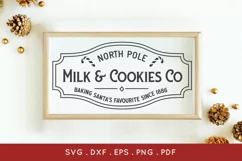 Milk and Cookies Co Christmas Sign svg eps png pdf dxf Product Image 5