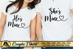 Valentines Day SVG Love Quotes SVG Couple T shirt Designs Product Image 1
