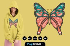 Scandinavian Floral Butterfly SVG Product Image 1