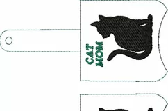 ITH Cat Mom Hand Sanitizer Holder- Snap Tab 5x7 Hoop Product Image 2