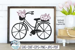 Bicycle with Flowers SVG | Floral Vintage Bike SVG Product Image 3