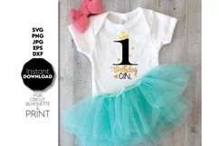 1st Birthday SVG, Baby Shirt SVG, Cute Gift SVG, Birthday Product Image 1