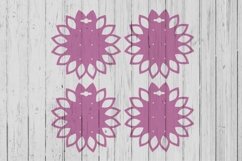 Sunflower Earrings template svg dxf png ai files Product Image 1