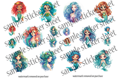 Cute Mermaid Stickers Printable | 80 Chibi Anime Designs Product Image 20