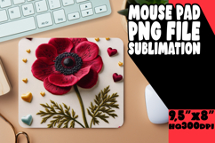 COZY MOUSE PAD SUBLIMATION MAGIC, 3D Flower Product Image 1