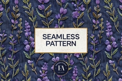 Embroidered Denim Digital Paper| Denim Pattern Product Image 3